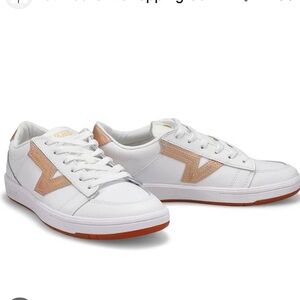 Women’s rose gold Vans Solano Sneaker white size 9 faux leather